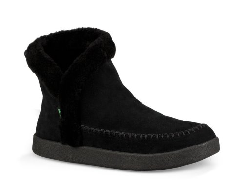 Sanuk Nice Bootah Suede - Sanuk Boots Womens Black - Philippines BXASUD240